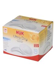 Nuk 24-Piece Ultra Dry Comfort Breast Pads Set, White