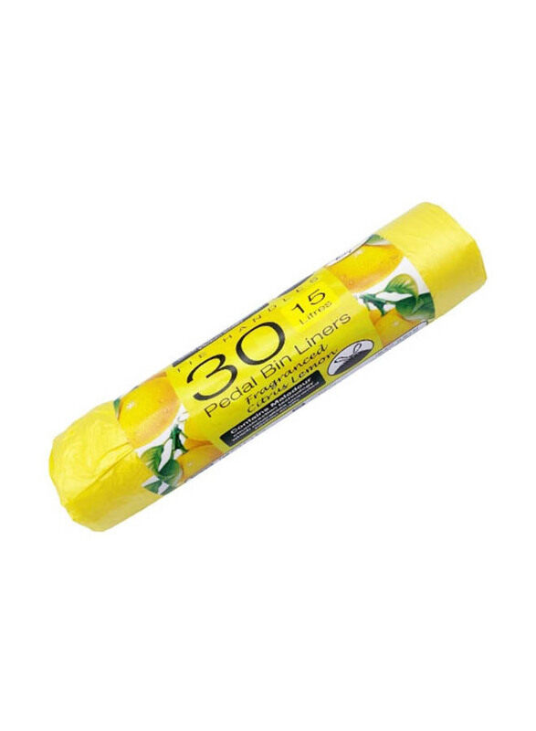 

Tidyz Citrus Lemon Pedal Bin Liners, 30 x 15 Litres