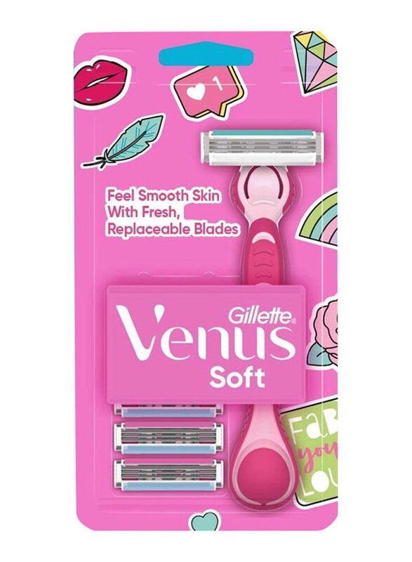 

Gillette Venus 3-in-1 Refillable Smooth Razor with Blade Refills for Women