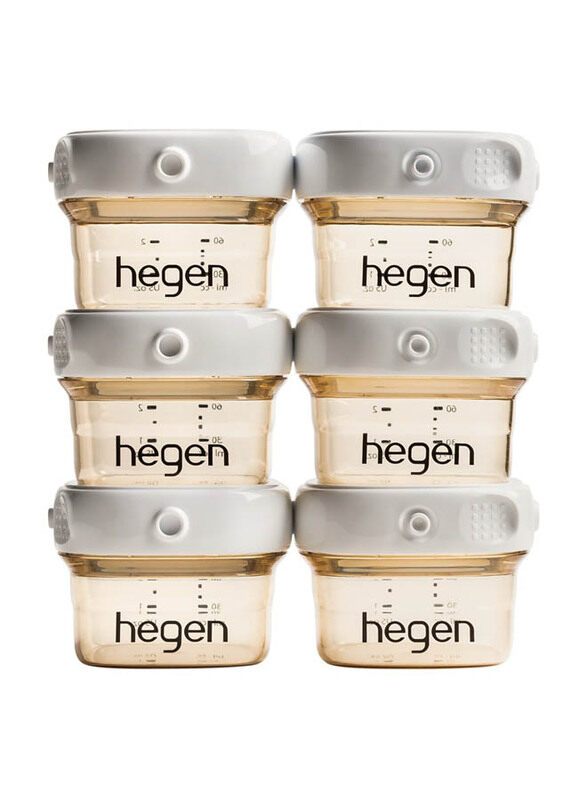 

Hegen Pcto Brest PPSU Milk Storage Pots, 6 x 60ml, Brown