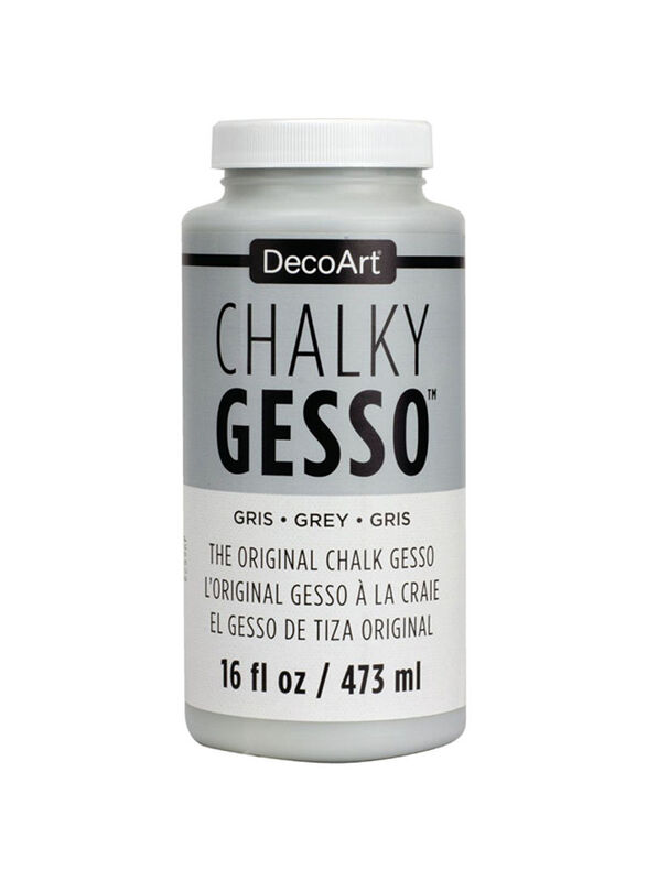 Deco Art Chalky Gesso Ultra-Matte Primer, 946ml, Grey