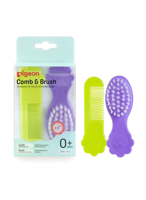 

Pigeon 2-Pieces Comb and Brush Set, Multicolour
