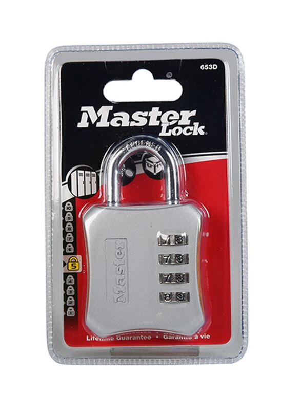 Master Lock 51mm Set Your Own Combination Steel Padlock, Silver