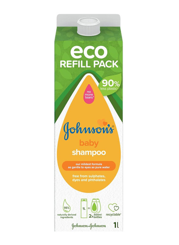 

Johnson's 1000ml Eco Refill Pack Baby Shampoo, White