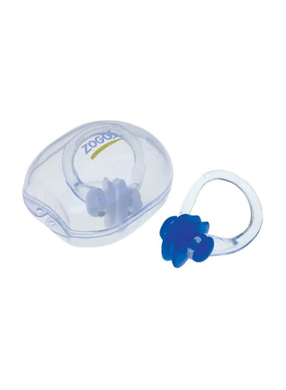 Zoggs Nose Clip with Case, Blue/Clear