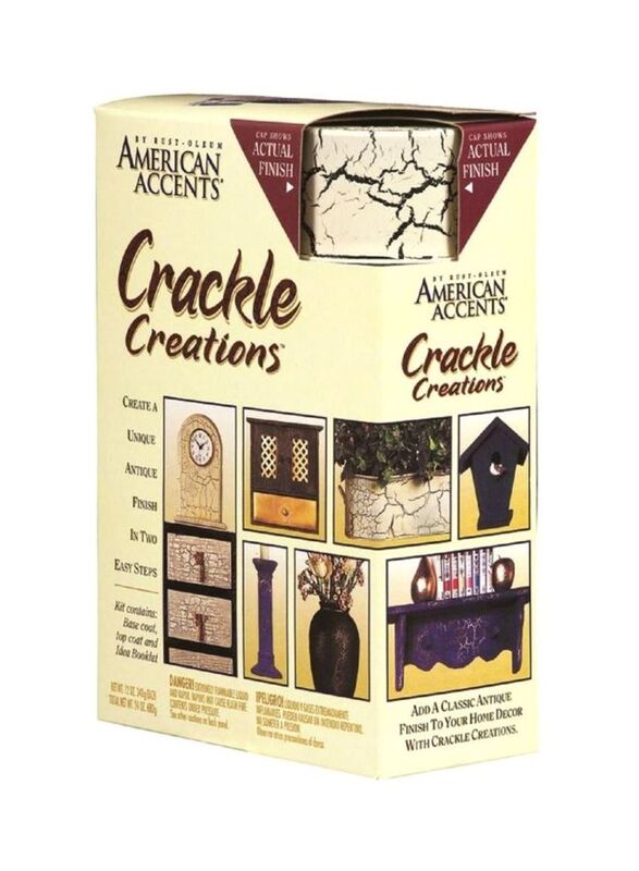 Rust-Oleum 680gm Actual Finish American Accents Crackle Creations Kit, Antiqued Ivory