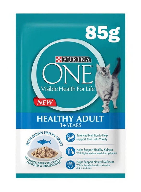 

Purina One Healthy with Ocean Fish In Gravy Cat Wet Food, 85g