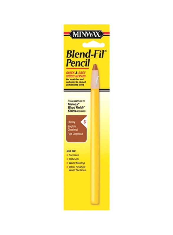 Minwax Blend-Fil Quick And Easy Wood Repair Pencil, 3 x 2.3 x 9.2 Inch, 6 Red Chestnut