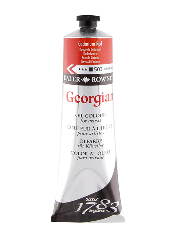 Daler Rowney Georgian Oil Colour, 225ml, Cadmium Red