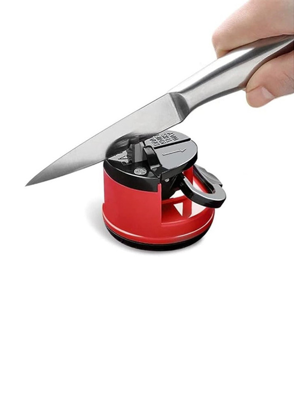 

Joie Suction Base Knife Sharpener, Black/Red