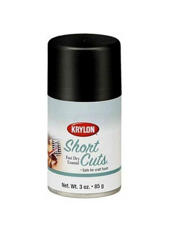 Krylon Short Cuts Fast Dry Enamel Spray Paint, 85g, Black