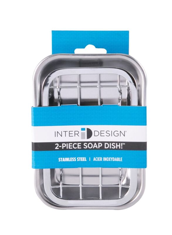 InterDesign Soap Dish, 2-Piece, Silver