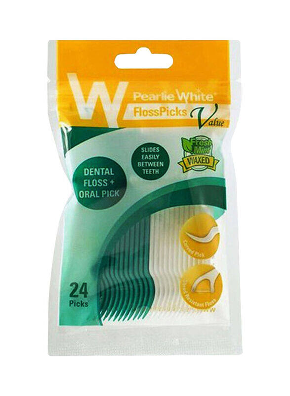 

Pearlie White Dental Floss Picks, 24 Pieces