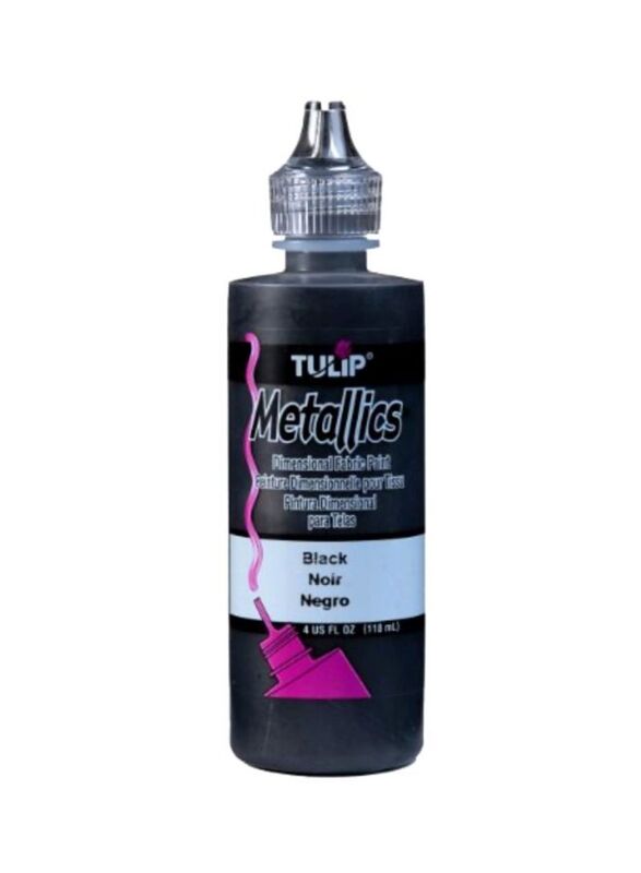 Tulip Metallic Dimensional Fabric Paint, 118ml, Black