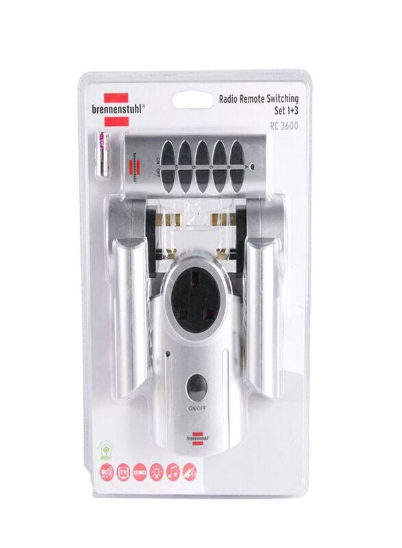 

Brennenstuhl 1 Socket Primera-Line Remote Control Set, White/Silver