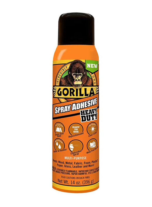 

Gorilla Heavy Duty Spray Adhesive, 396gm, Orange