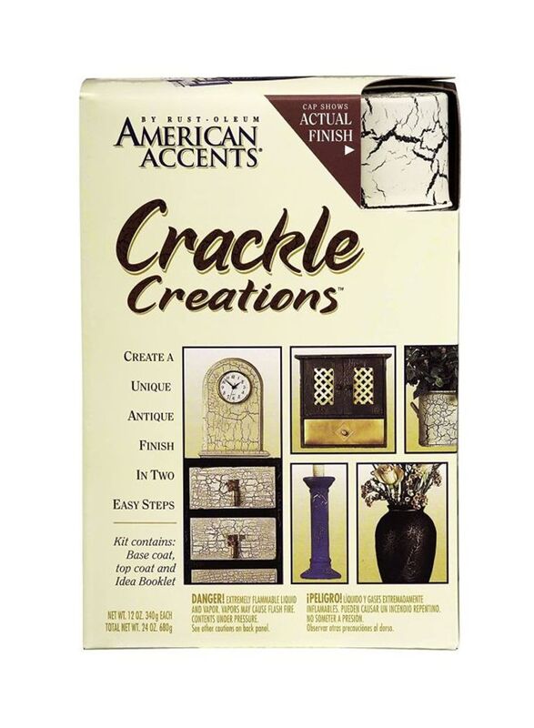 Rust-Oleum 680gm Actual Finish American Accents Crackle Creations Kit, Antiqued Ivory