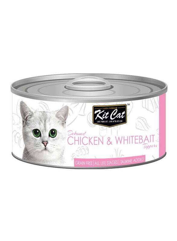 

Kit Cat Chicken And Whitebait Toppers Cat Wet Food, 80g