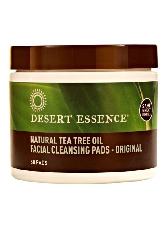 Desert Essence Natural Tea Tree Oil Facial Cleansing Pads, 50 Pieces