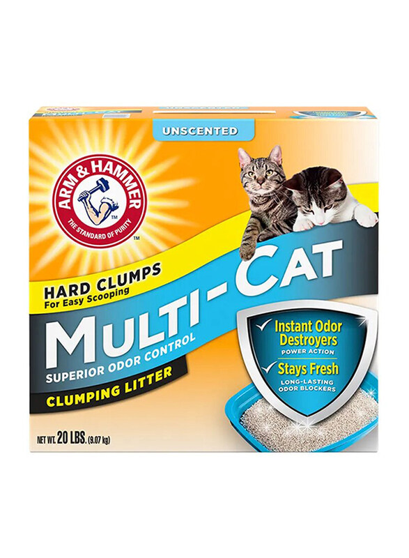 

Arm & Hammer Multi-Cat Odor Control Clumping Litter, Multicolour, 9.07kg