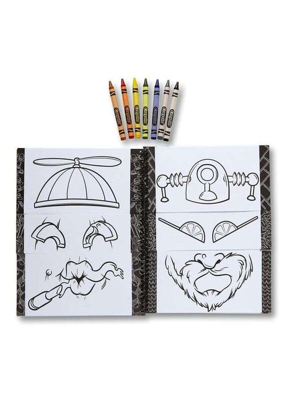 Crayola Funny Faces Colouring Book with Crayons, Multicolour