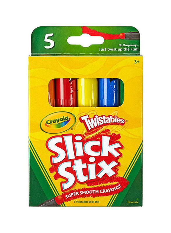 Crayola 5-Piece Twistable Slick StixSuper Smooth Crayons, Multicolour