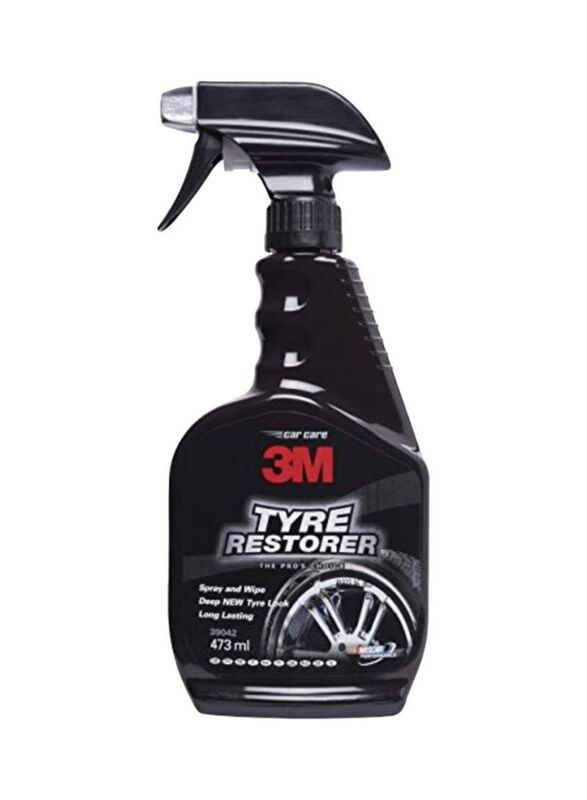 3M 473ml Tyre Restorer Spray, Black