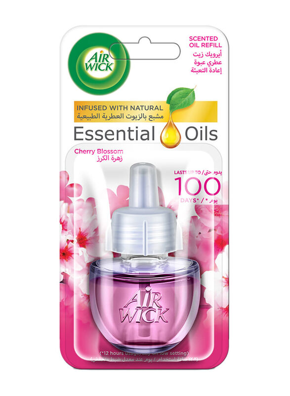 Air Wick Cherry Blossom Scented Oil Refill with Essential Oil, 19ml