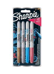 Sharpie Metallic Permanent Markers Set, 4 Piece, Multicolour