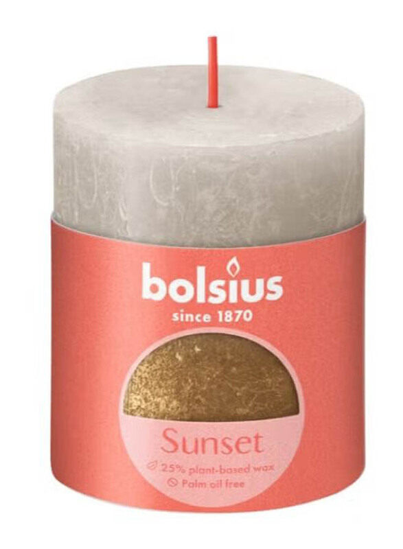 

Bolsius Sunset Pillar Candle Double Tone, Gold/White