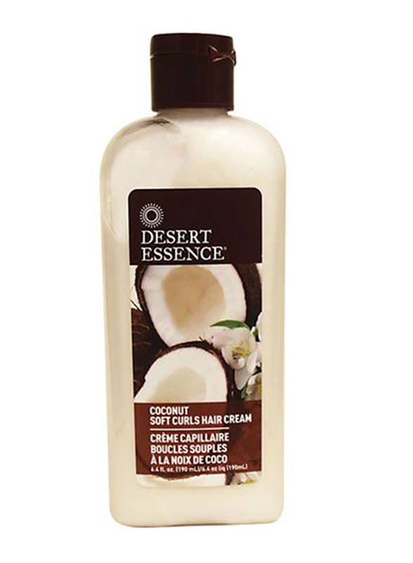 Desert Essence Coconut Soft Curls Hair Cream for Curly Hair, 190ml