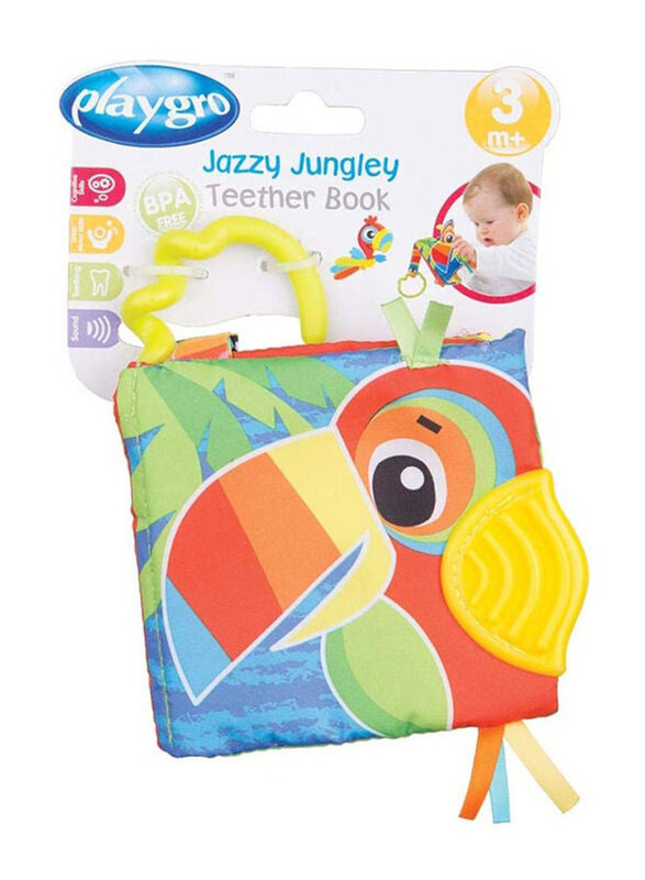 

Playgro Jazzy Jungle Teether Book PG018385833, Multicolour