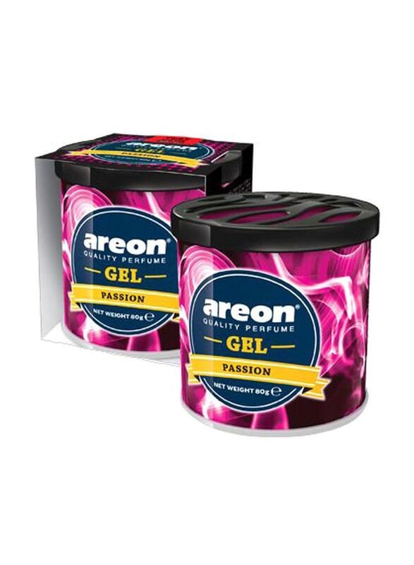 Areon 80gm Passion Gel Car Air Freshener Can, Pink