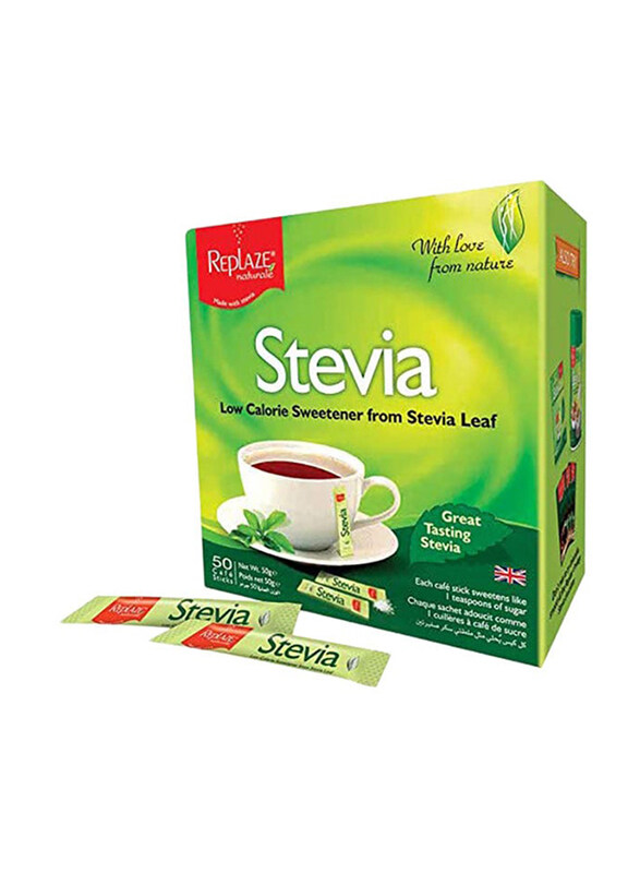 

Replaze Stevia Low Calorie Sweetener Sticks, 50 Sachets