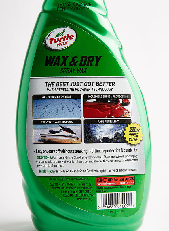 Turtle Wax 789ml Wax & Dry Spray