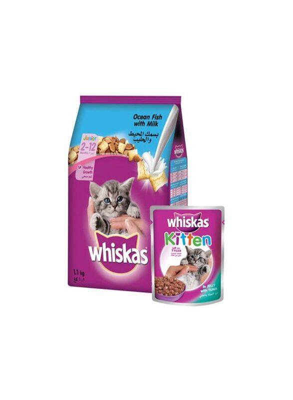 

Whiskas Ocean Fish With Milk And Jelly In Tuna Cat Wet Food, 1.1 Kg