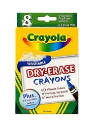 Crayola 8-Piece Dry-Erase Crayon, Multicolour