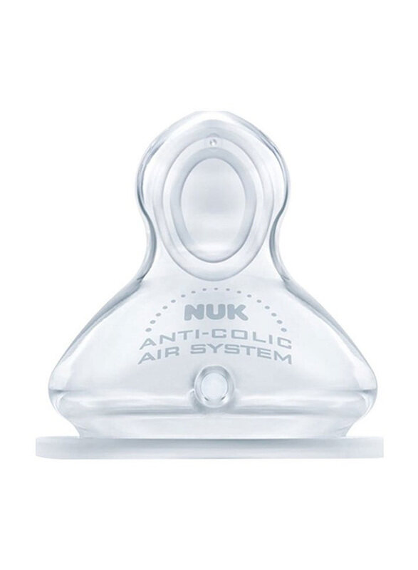 

Nuk Medium First Choice Silicone Baby Teats, 2 Pieces, Clear