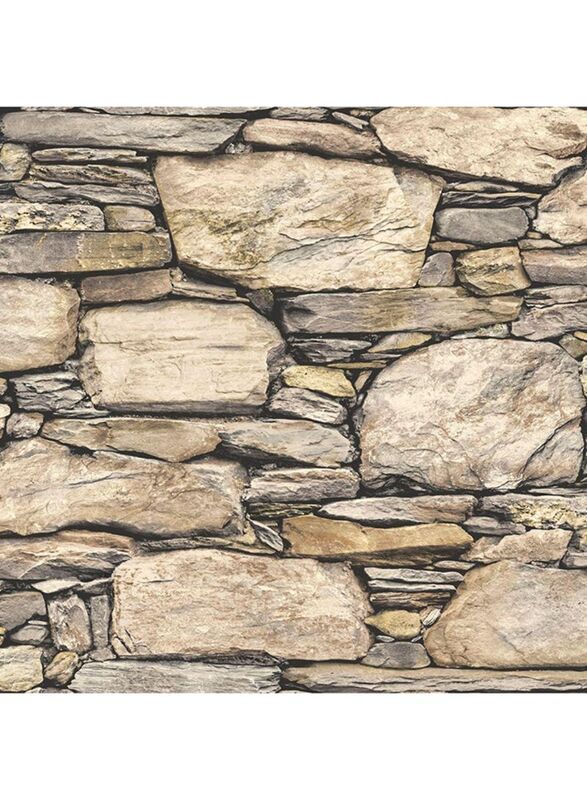 Wallpops Hadrian Stone Wall Art, Brown