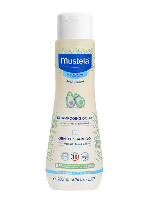 

Mustela 200ml Gentle Baby Shampoo With Organically Farmed Avocado, White