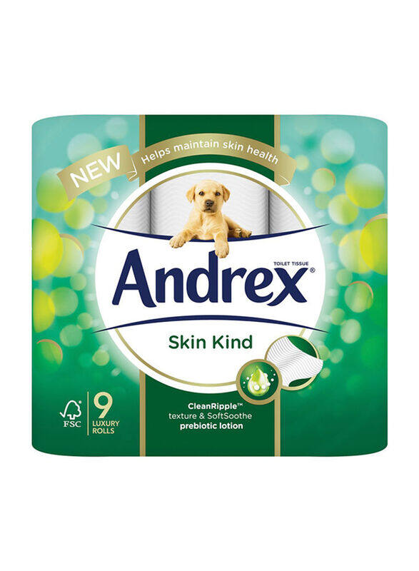 

Andrex Skin Kind With Prebiotic Lotion, 9 Rolls