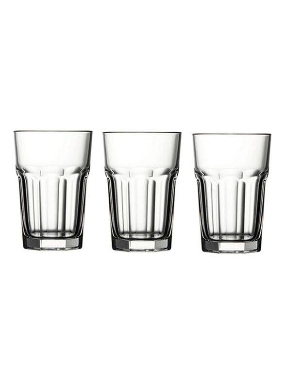 Pasabahce 3 Piece 355ml Casablanca Tempered Short Glass Set, Clear