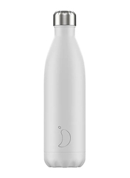 Chilly's 750ml Stainless Steel Water Bottle, White