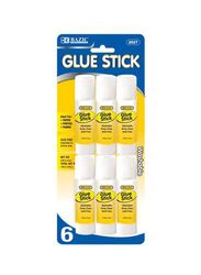 Bazic Small Glue Stick Set, 6 Piece, Yellow