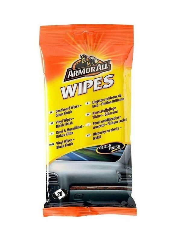 Armor All 20-Piece Gloss Finish Fast Clean Wipes, Multicolour