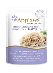 Applaws Tender Chicken Breast With Liver In Tasty Jelly Wet Cat Food Pouch, 70g