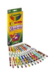 Crayola 24-Piece Erasable Coloured Pencil, Multicolour