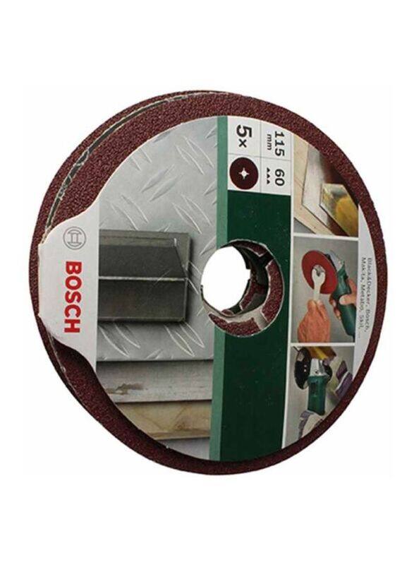 

Bosch 5-Piece Sanding Disc Set, 115mm, Red