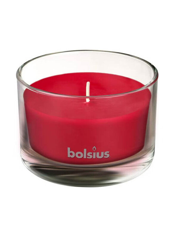 

Bolsius True Scents Pomegranate Candle In Glass, Red