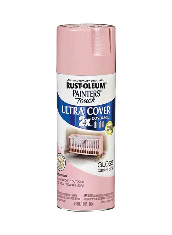 Rust-Oleum Painter's Touch 2X Ultra Cover Paint Spray, 12Ounce, Gloss Candy Pink